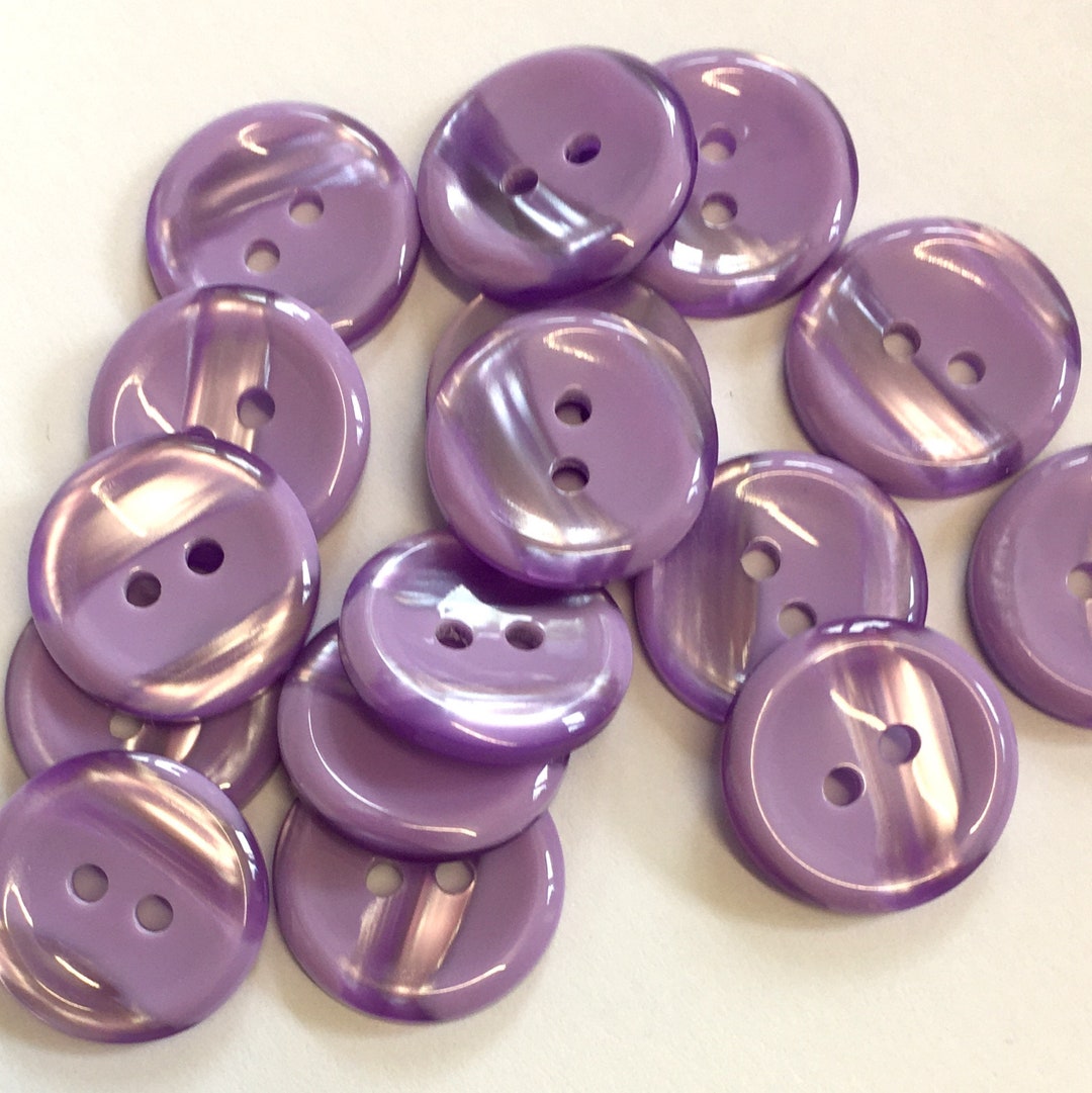 20 X 20L (12.5mm) Stripe Effect Buttons in a Choice of Colours, Marbled ...