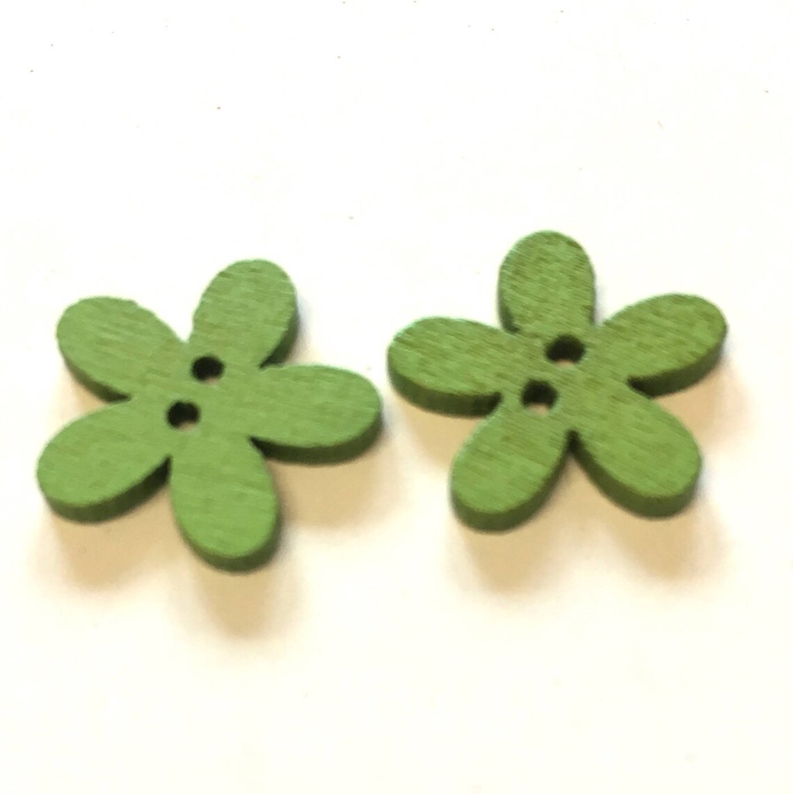 20 14mm Flower Buttons Mixed Colour Flower Buttons Wooden Etsy