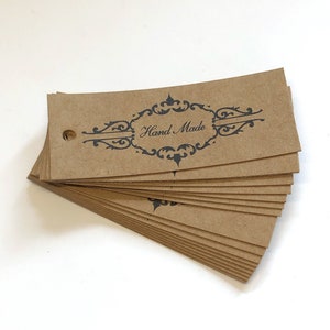 25pk, 7cm x 3cm étiquettes kraft, étiquettes avec formulation faite à la main, étiquettes kraft, étiquettes artisanales, étiquettes