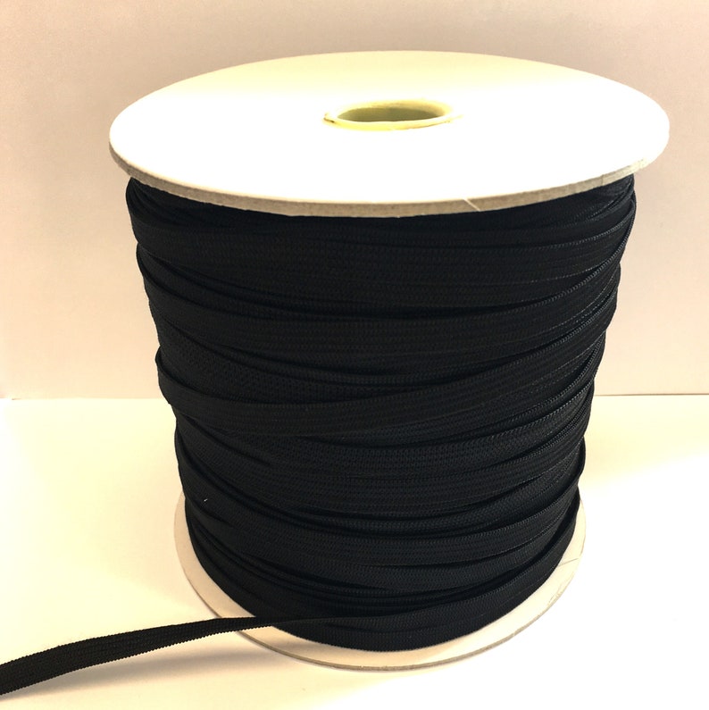 black flat elastic woven black elastic 5 metres of 7mm width black or white flat elastic mask making elastic flat elastic