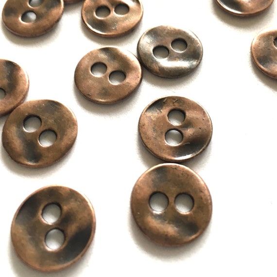 10, 15mm Aged Gold Metallic Fancy Buttons, Dotted Shank Buttons, Fancy  Metallic Buttons, Shank Buttons, Metallic Buttons 