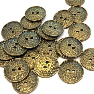 Trimming Shop 19mm Replacement Jean Buttons No Sew Buttons with Back Pins  Rivet, Antique, 50pcs 