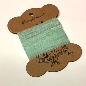 Mint Green Organza Ribbon: 7mm Sheer Craft Ribbon, 5M