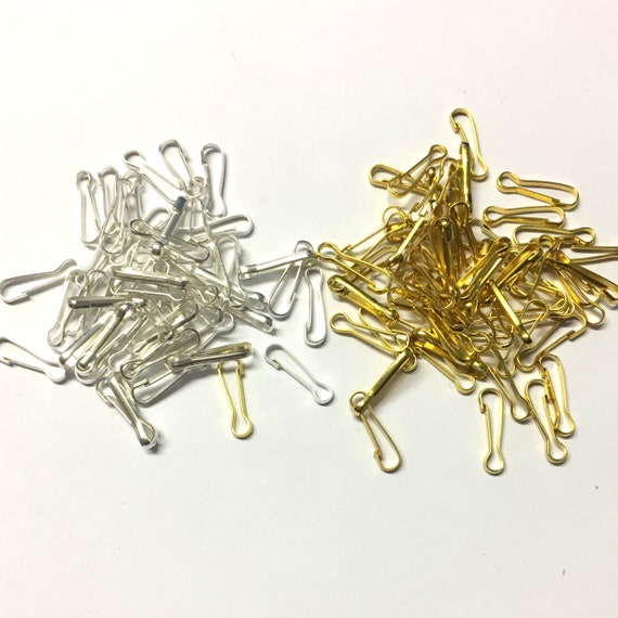 50, Tiny 12mm Mini Clips, Metal Clips, Tiny Clips, Gold Clips, Silver  Clips, Miniature Clips, Findings, Jewellery Making, Mini Clasps 