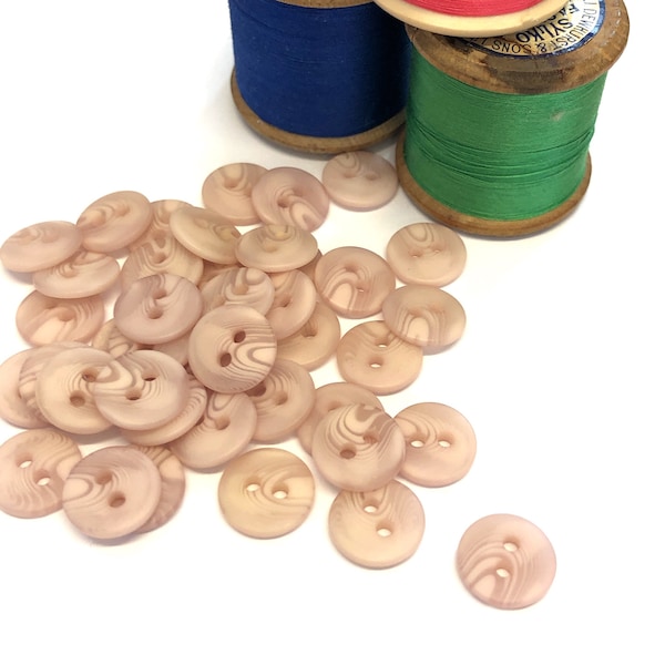 10, 12mm (20L) pink variegated buttons, marbled buttons, pearl buttons,  opalescent buttons, shirt buttons, pink variegated buttons