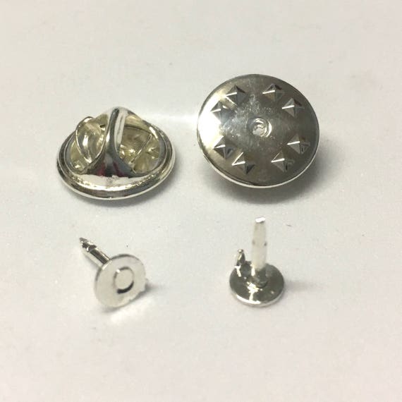 20 x tie tacks pin badge findings silver pin badges lapel Etsy