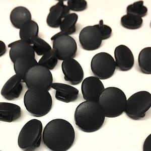 Matte Black Slim Magnetic Snaps 3/4 18mm Pack of 2 