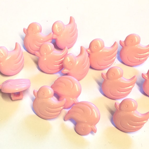 Shanked Button - Yellow Duck: 14mm Shanked Button - Yellow Duck: 14mm