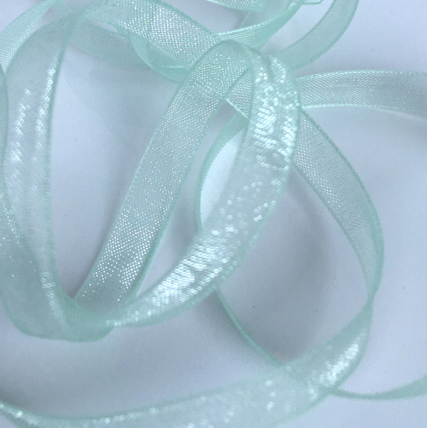 5M mint organza ribbon mint green ribbon mint ribbon 7mm Etsy