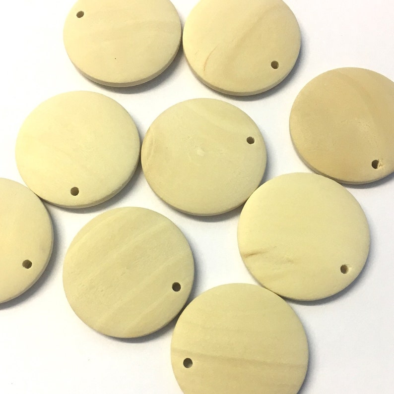 10 3cm Wooden Pendants Wood Pendants Round Unfinished Light Etsy UK