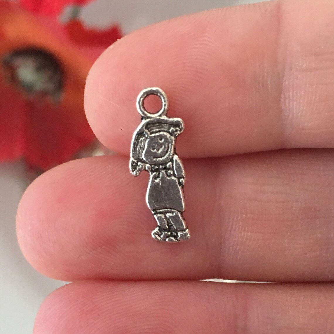 10 Girl Charms Metal Charms Metal Gir Charms Silver Etsy UK