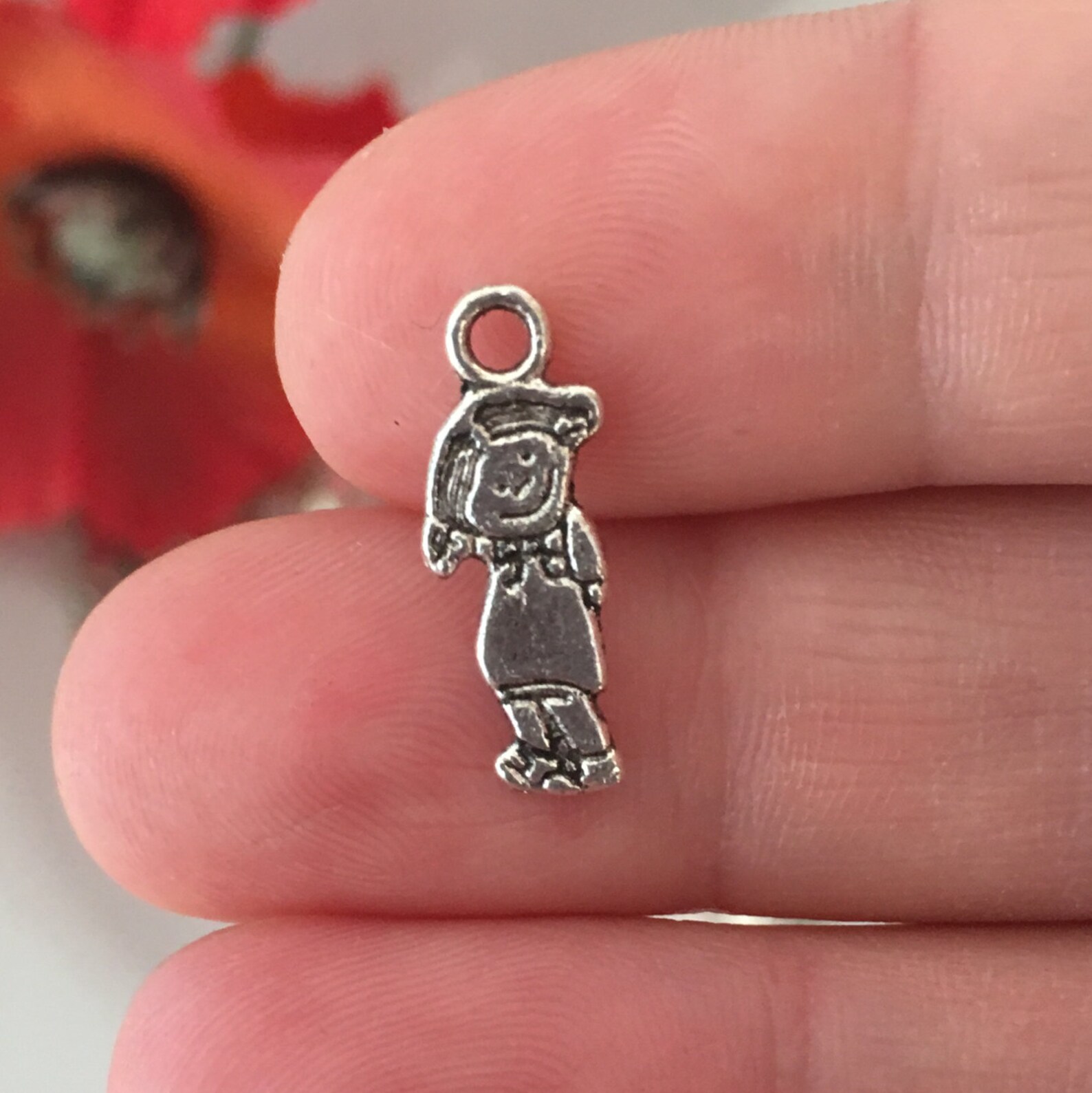 10 Girl Charms Metal Charms Metal Gir Charms Silver Etsy UK