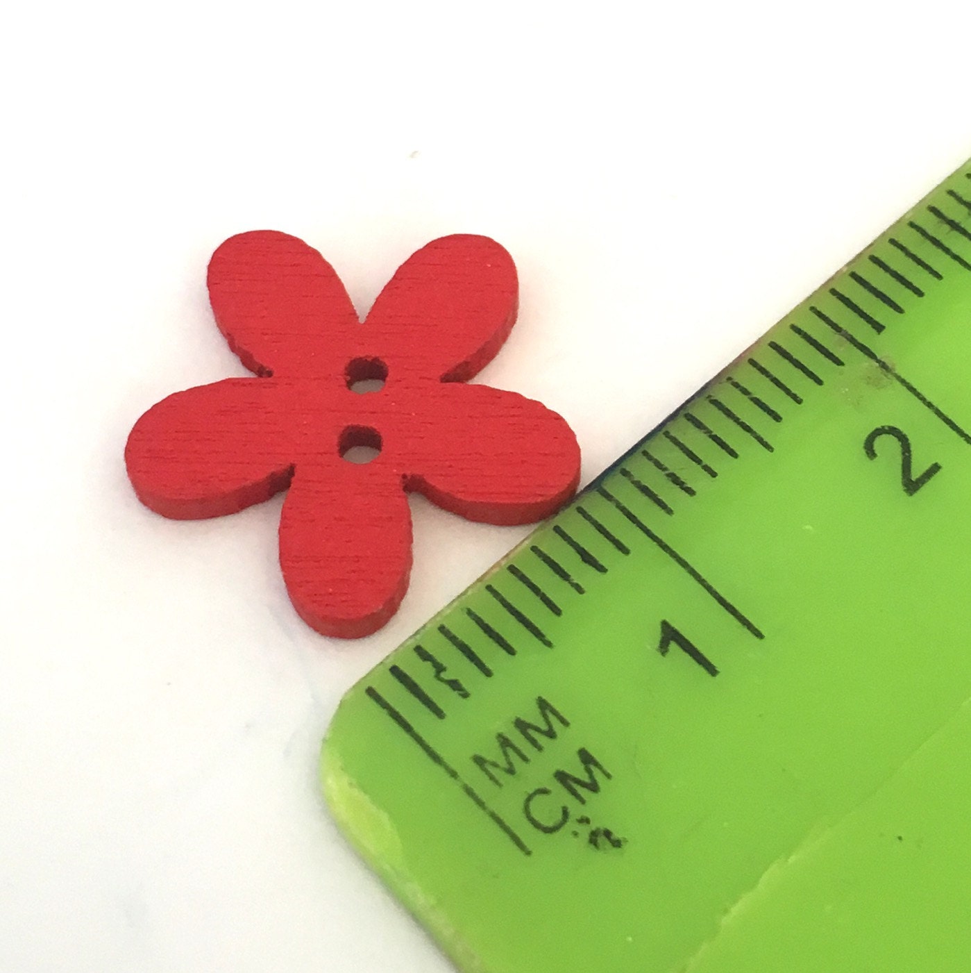 20 14mm Flower Buttons Mixed Colour Flower Buttons Wooden Etsy UK