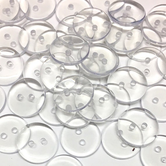 10 18mm 28L Clear Transparent Buttons Clear Buttons See Through