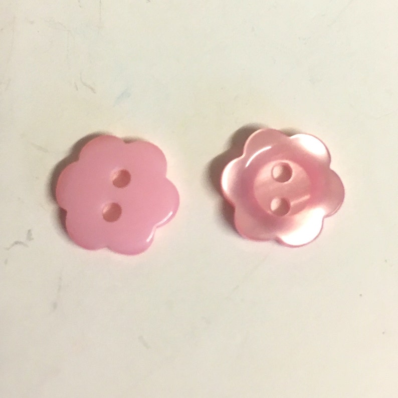 10 Pink Flower Buttons Flower Shaped Buttons 11mm Buttons Etsy UK