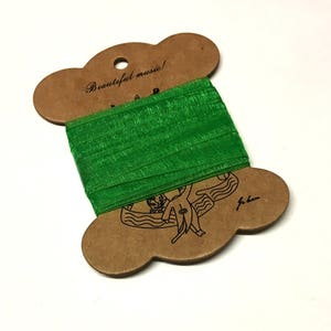 Green Sheer Organza Ribbon: 7mm Craft Ribbon, 5M