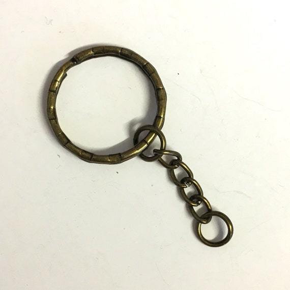 Antique Bronze Split Ring Keychains: Metal Keyring Findings