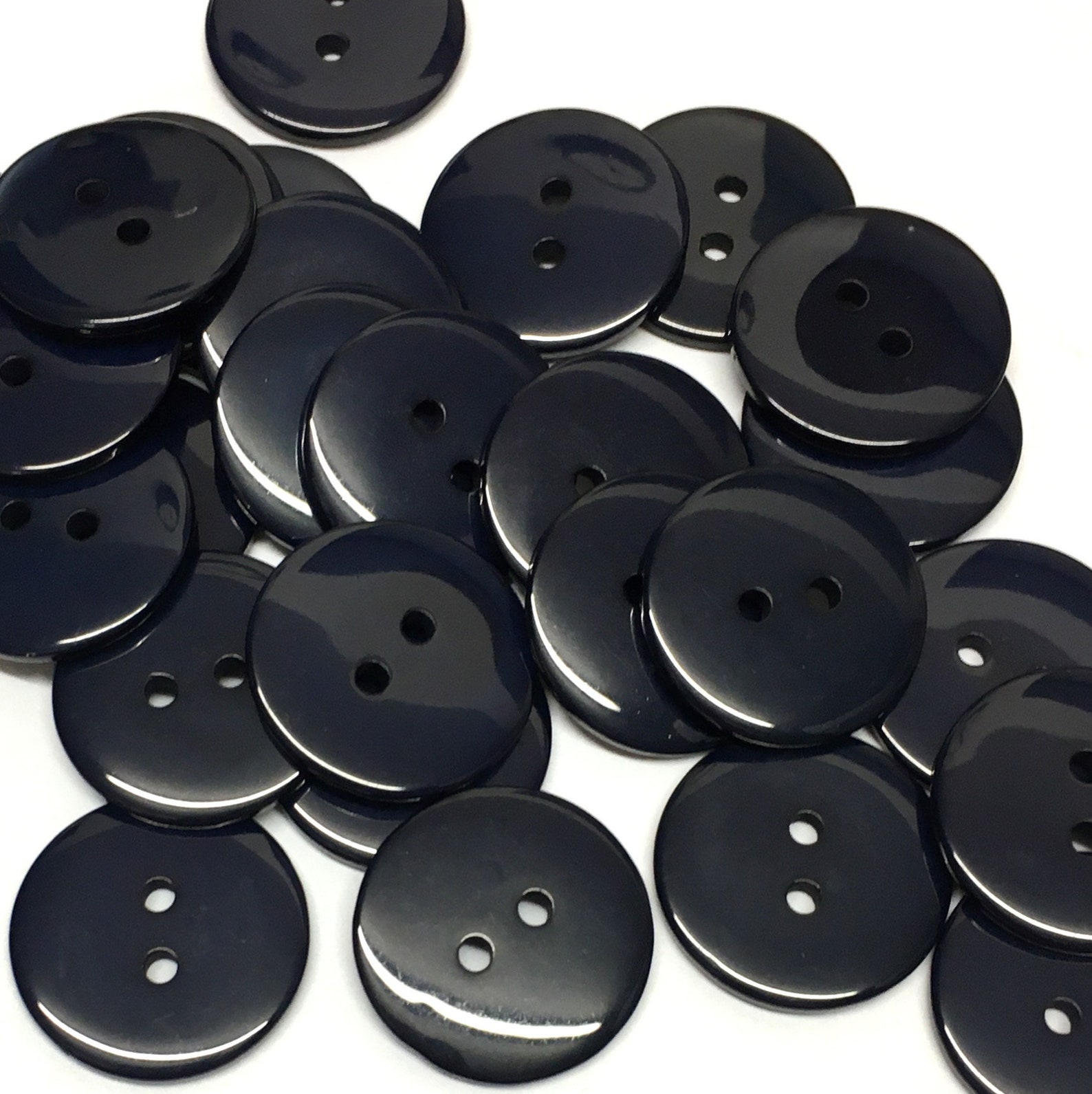20 Navy Blue Buttons Navy Resin Buttons 23mm Navy Buttons Etsy
