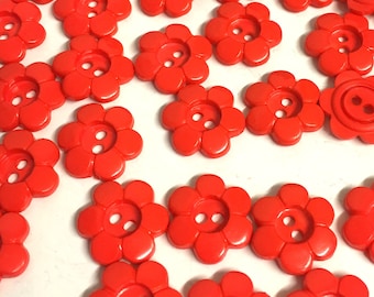 Bottoni A Forma Di Fiore Di Prugna 12.5mm - 100 Pezzi Bianco E Rosa - Foto 5