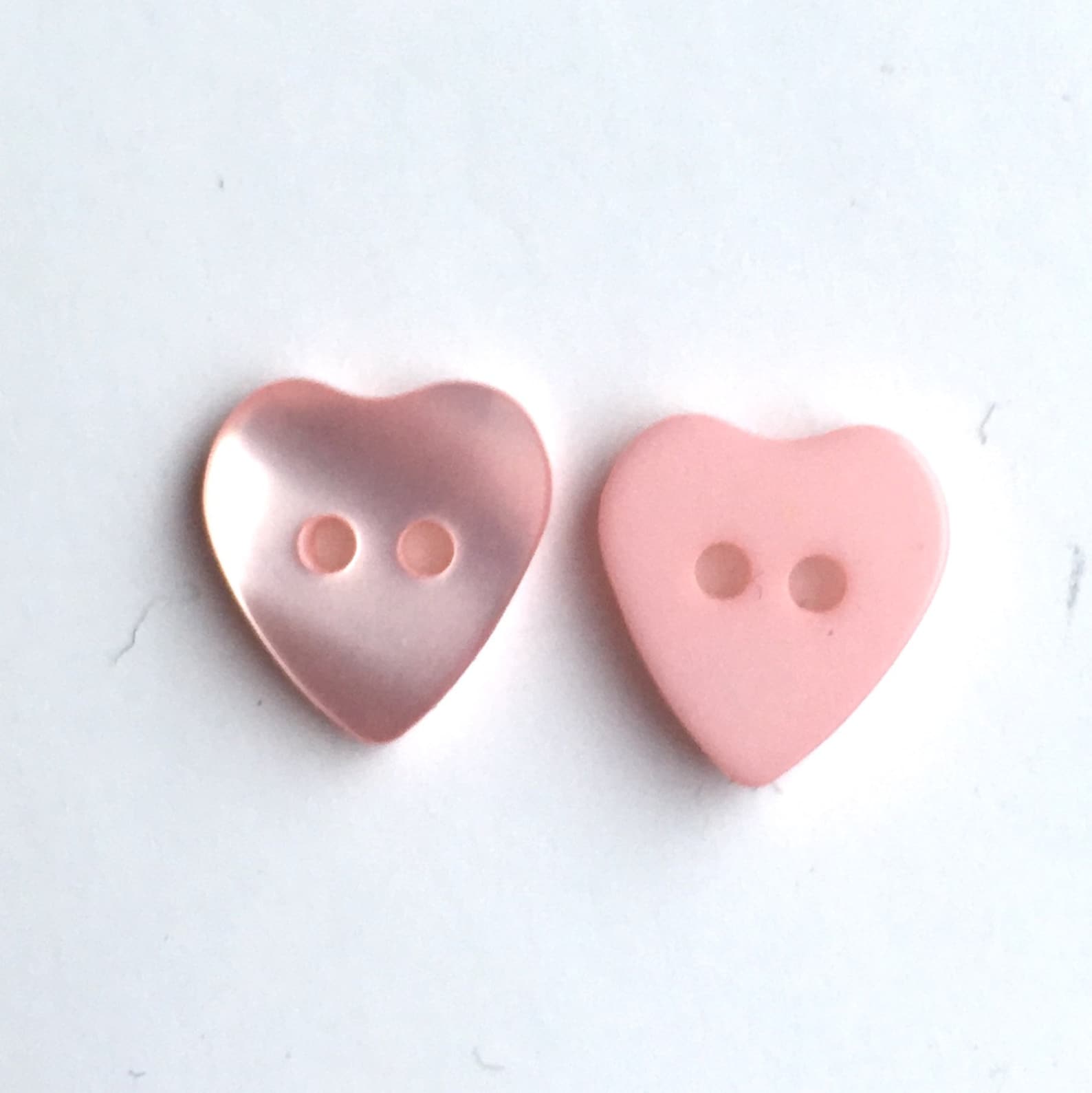 10 Pink Heart Buttons Heart Shaped Buttons 11mm Buttons Etsy UK