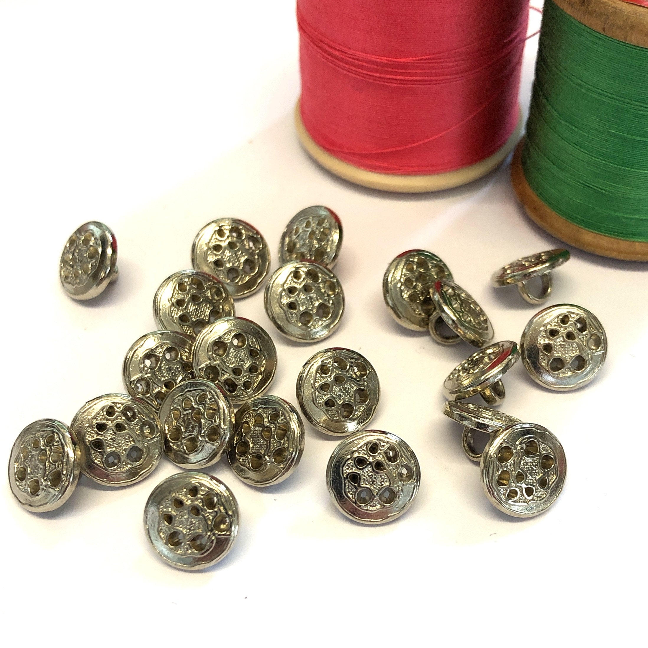 10mm rose antique silver metal sewing button shirt buttons shank