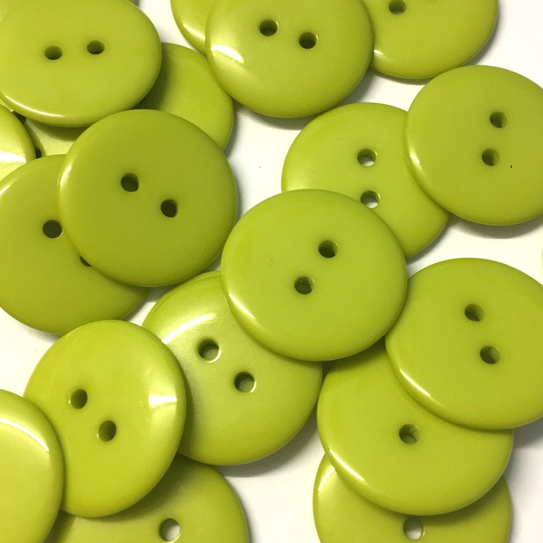 10, Green Buttons, Green Resin Buttons, 23mm Green Buttons, Coat