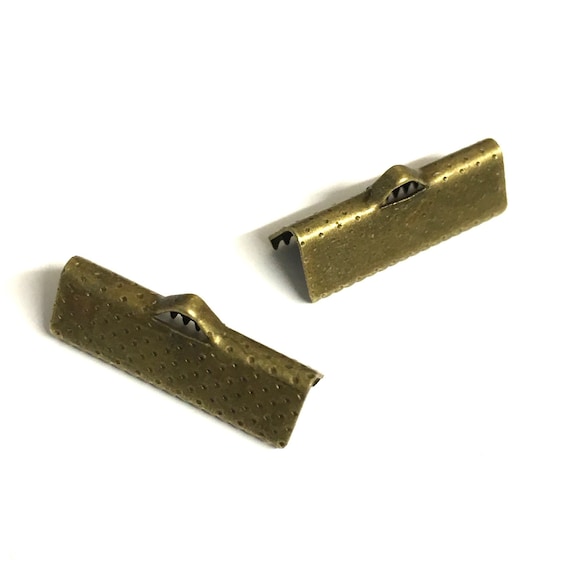25 mm 20 Bandklemmen in antik Bronze