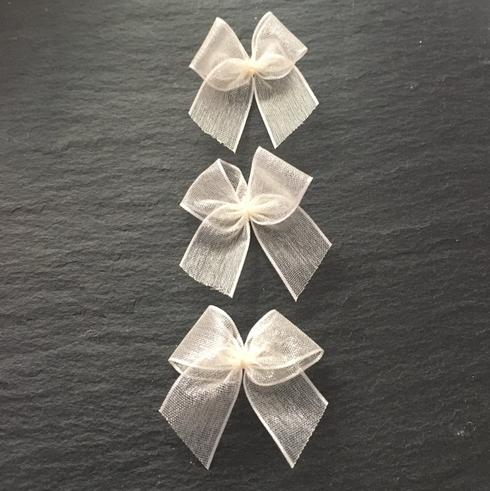 20 ivory organza bows ivory ribbon bows ivory bows wedding Etsy