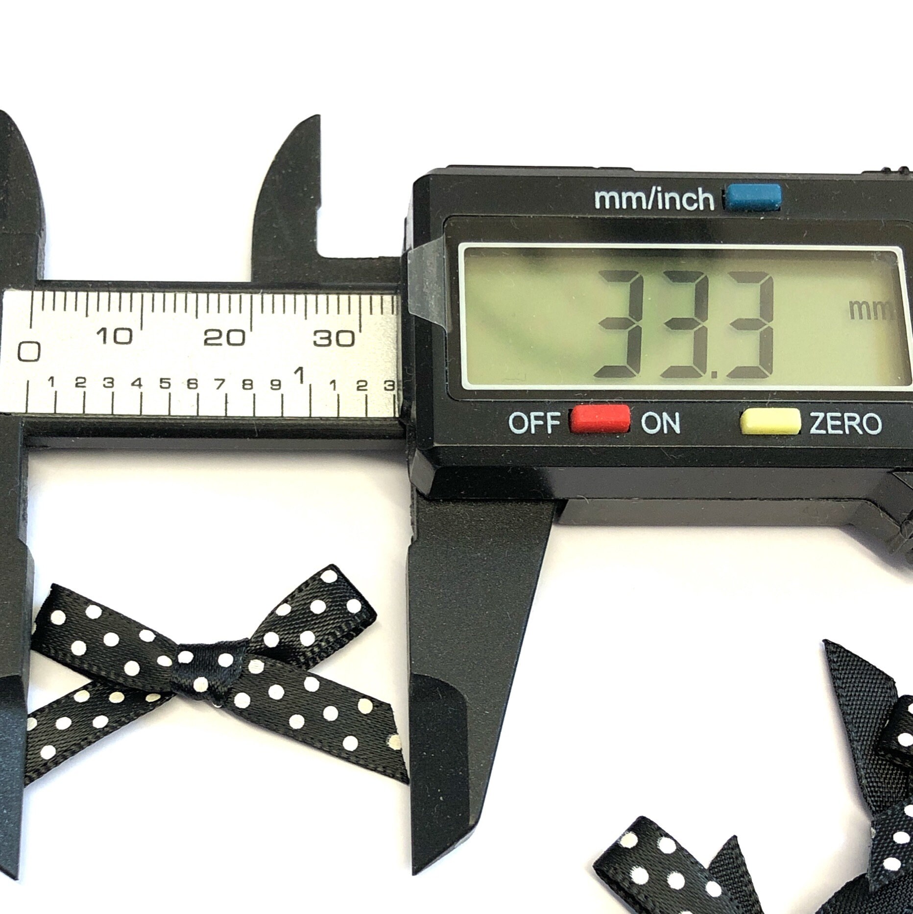 黒のドット柄サテンリボン10個セット：7mm クラフト用品 - Etsy 日本