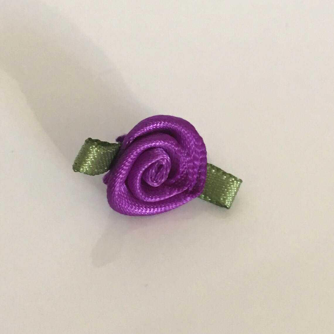 20 Purple Ribbon Roses Satin Ribbon Roses Purple Satin Etsy