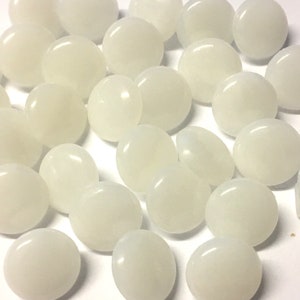 10, small white buttons, milky opalescent buttons, 12mm buttons, wedding buttons, wedding dress, white shirt buttons, bridal button, crafts