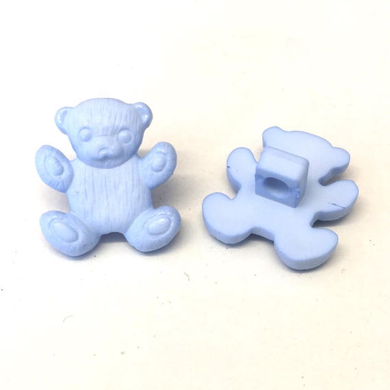 Novelty Bear head shank buttons 15mm baby full colour range children