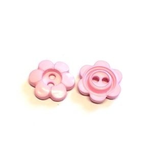 10, 24L Light Pink Flower Buttons, Pink Buttons, Pink Floral Buttons ...