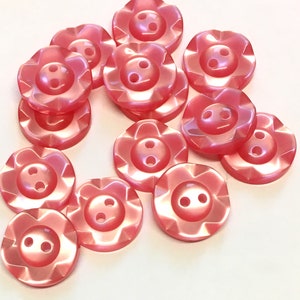 10pcs Flower Acrylic Buttons: Baby Knit & Toy Making (14mm)