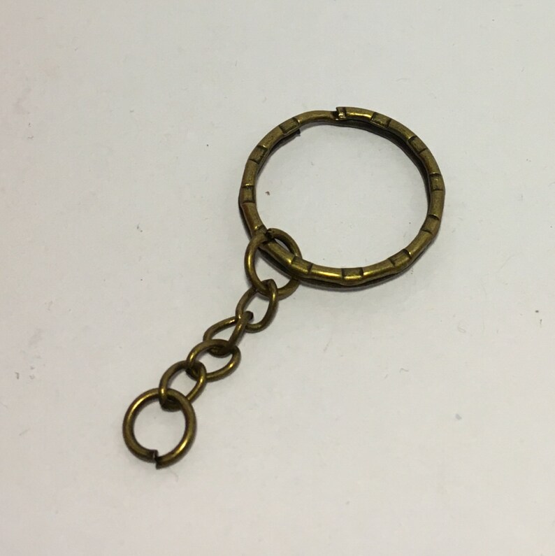 5 10 or 20 Antique Bronze Keyring Bronze Keychain Antique Etsy UK