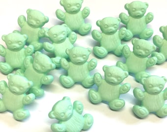 10 grüne Kinderknöpfe, grüne Teddyknöpfe, grüne Kinderknöpfe, 15mm grüne Knöpfe, Babyknöpfe, rote Teddyknöpfe
