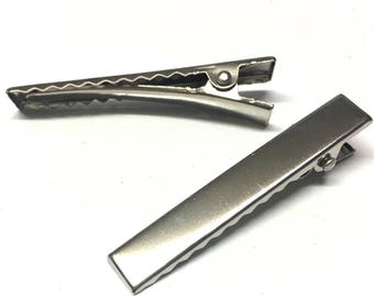 Bulk 50 Pcs Blank Metal Double Prong Teeth Alligator Barrette Hair Clips 46 mm Bulk 50 Pcs Blank Metal Double Prong Teeth Alligator Barrette Hair Clips 46 mm