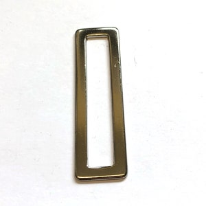 Large 70mm, silver metal rectangular strap keeper, rectangle D ring, metal bagmaking buckle