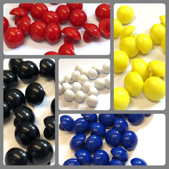 FDCGAS Botones Decorativos - 80 Pcs Perlas De Resina, Botones, Media Resina, Cúpula, Oro, Latón, Base, Botones, Costura, Tallo Para Ropa, Proyectos De Bricolaje, 8 Colores, 10 Mm