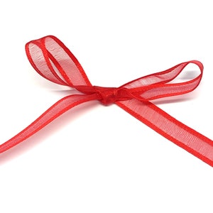 Satin Edge Organza Ribbon: 10mm Craft Ribbon, Gift Wrapping (5M)