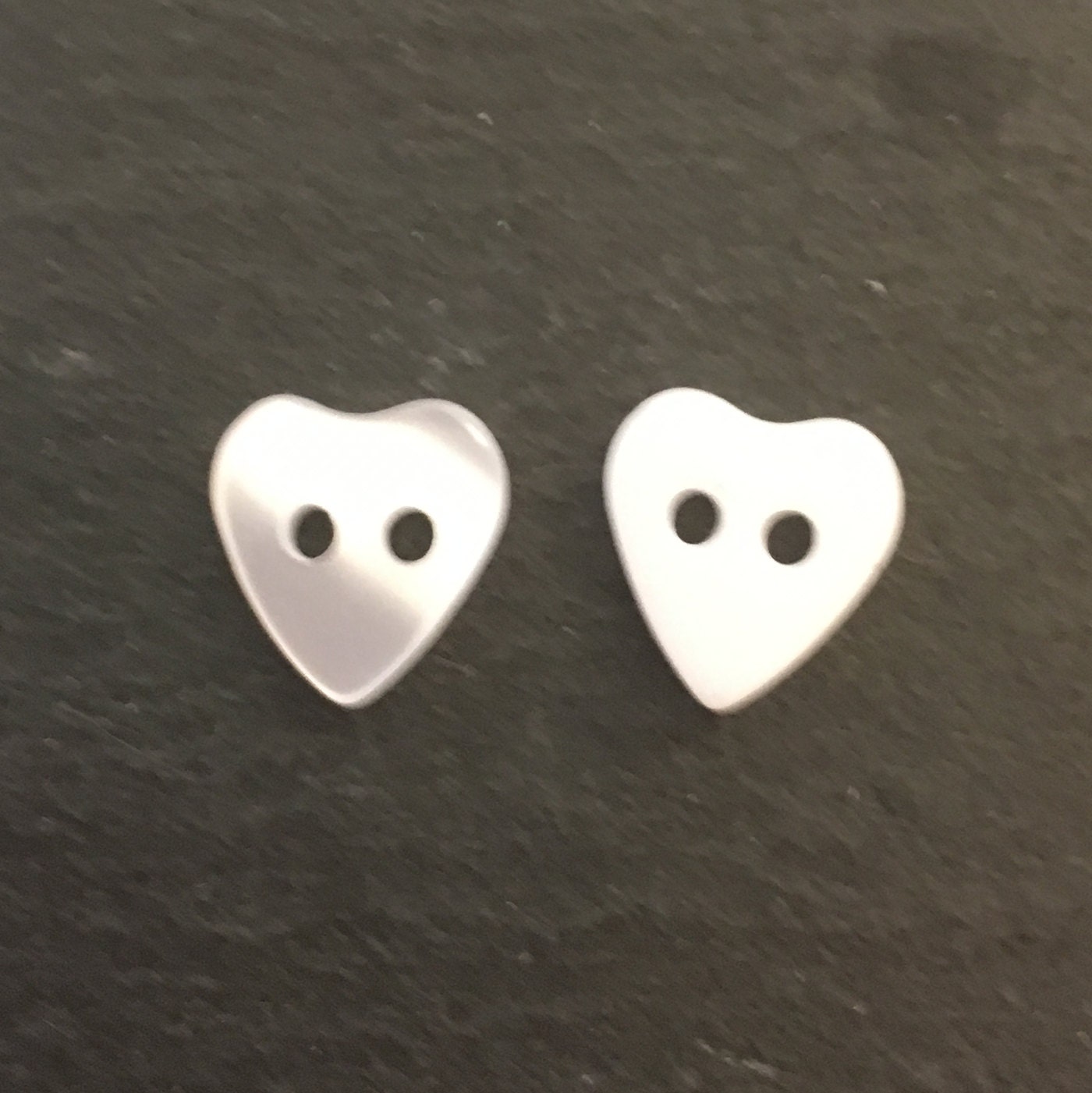 10 White Heart Buttons Heart Shaped Buttons Tiny Buttons Etsy UK