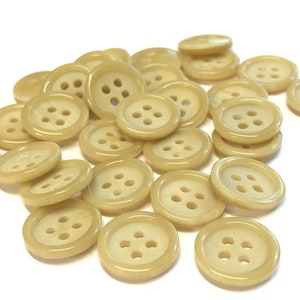 10, 15mm (24L) beige4 hole resin buttons, beige buttons, brown resin buttons, craft buttons, sewing buttons, light brown buttons,