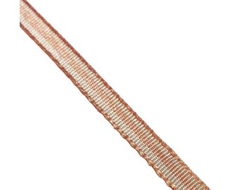 5 metres Light pink and White Striped Ribbon: 5mm Craft Ribbon