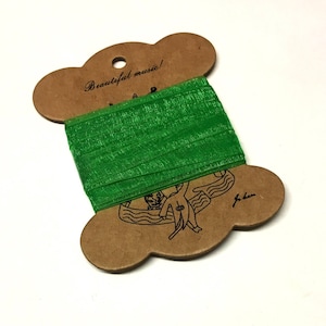 Green Sheer Organza Ribbon: 10mm Craft Ribbon, 5M