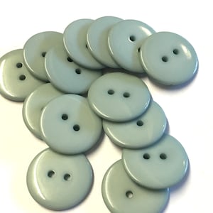 10, light blue/grey buttons, blue resin buttons, 23mm buttons, coat buttons, shiny buttons, buttons UK, round blue buttons, craft buttons