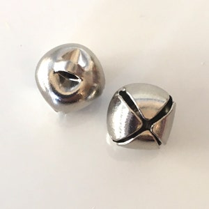 20, grelots, grelots en argent, grelots pour colliers d&#39;animaux de compagnie, cloches de Noël, artisanat de Noël, breloques en métal, breloques pour bracelets, fournitures pour bijoux