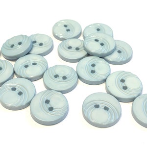 10, 19mm (30L) light blue buttons buttons, pale blue buttons, blue buttons, etched sweater buttons