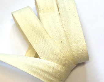 5 metres Cream Cotton Twill Tape: 20mm Natural Fabric Trim