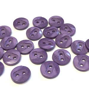 10, 14mm (22L) purple etched buttons, purple buttons, unusual buttons, buttons, sewing buttons, retro buttons