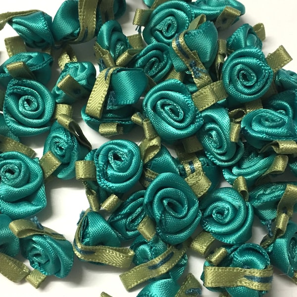 Satin Ribbon Roses Etsy